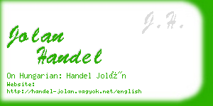 jolan handel business card